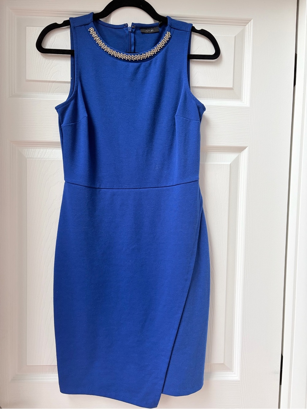 Apt. 9 Cobalt Blue Sleeveless Jewel-Neck Sheath Dress
